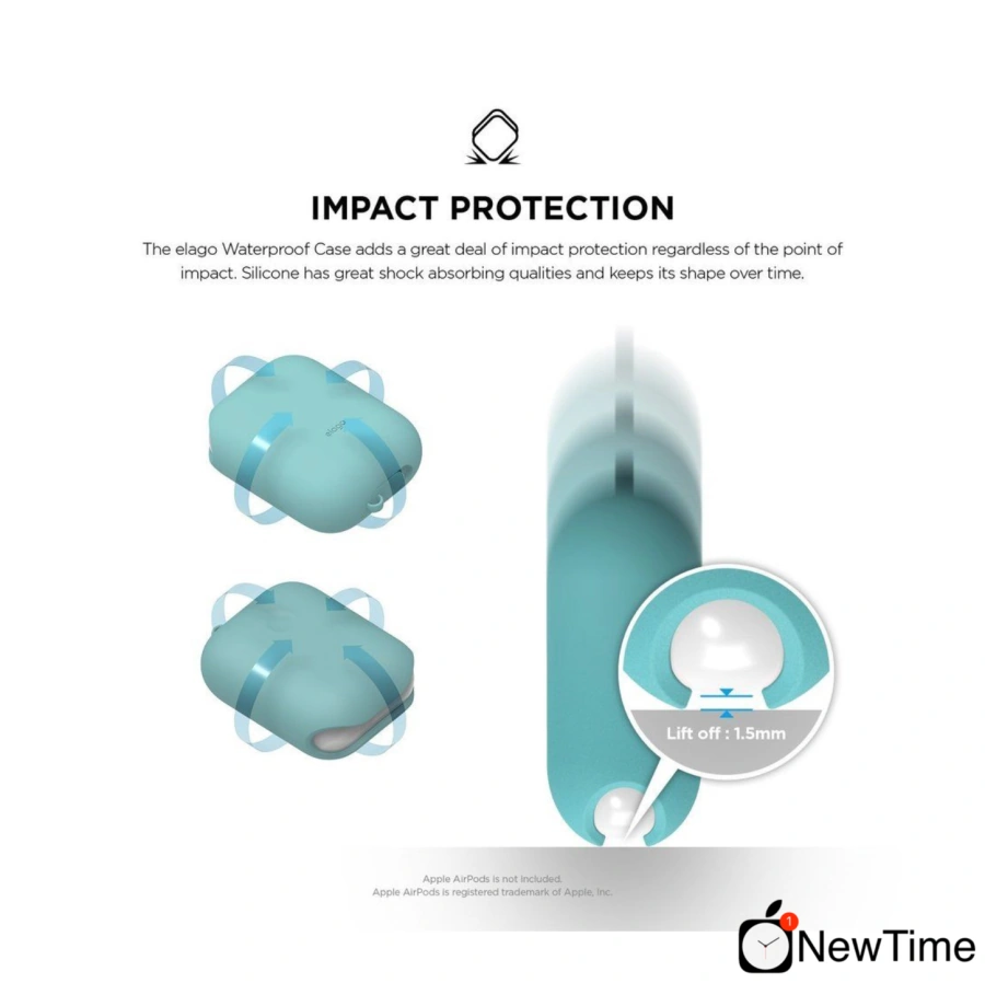 Elago Waterproof Case Coral Blue for Airpods (EAPWF-BA-CBL) 